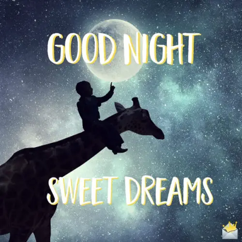 Good night. Sweet dreams