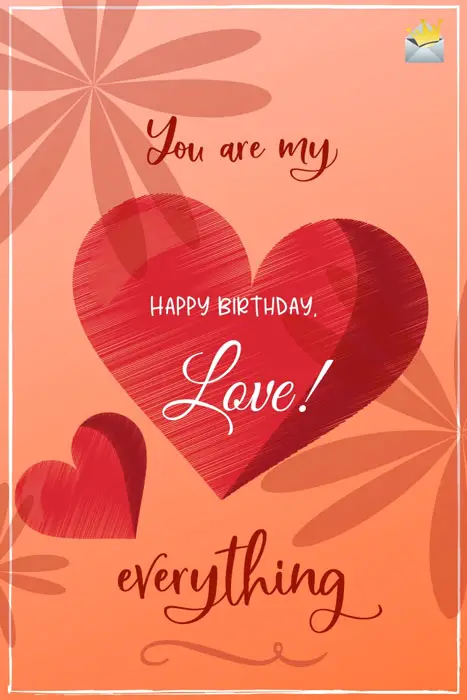 Love Heart Card For WIFE HUSBAND BOYFRIEND GIRLFRIEND Happy Birthday To My Lover