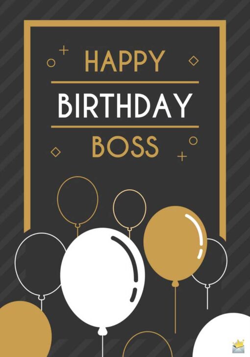 Happy Birthday, Boss.