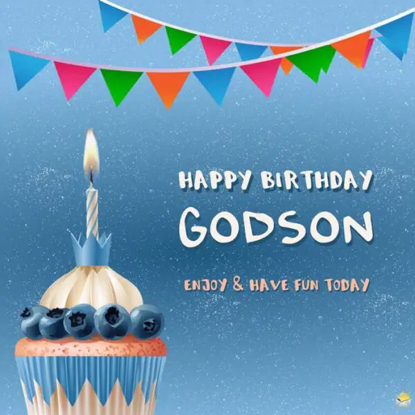 Happy Birthday, godson. Enjoy and have fun today.