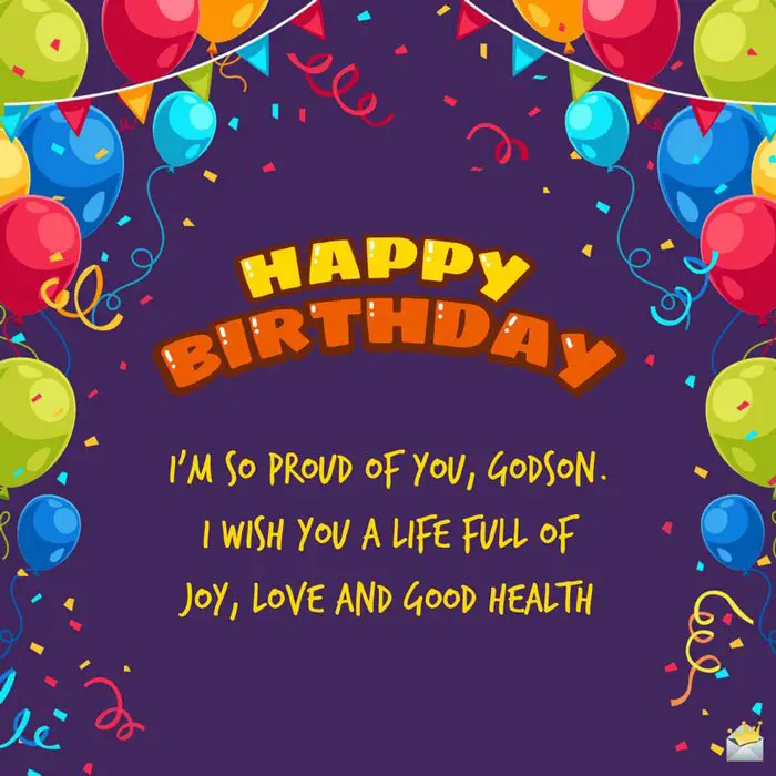 Birthday Wishes For Your Godson