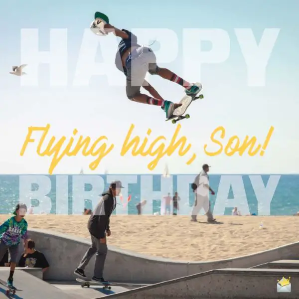 Flying high, son!