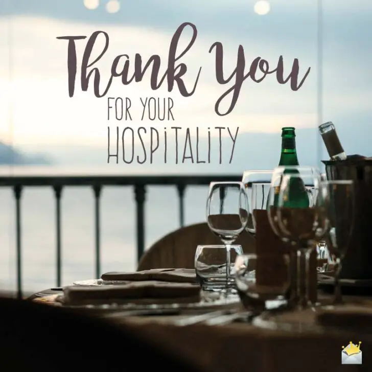 60+ Thank you Quotes for your Hospitality