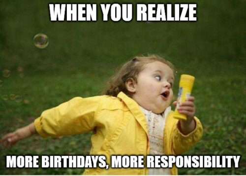 Chubby Bubbles girl birthday meme.