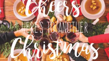 Cheers! Here's to another Christmas together.