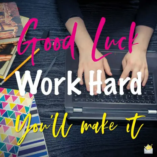 Good Luck! Work hard. You'll make it!