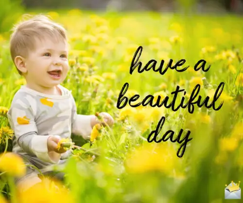 Have a beautiful day.