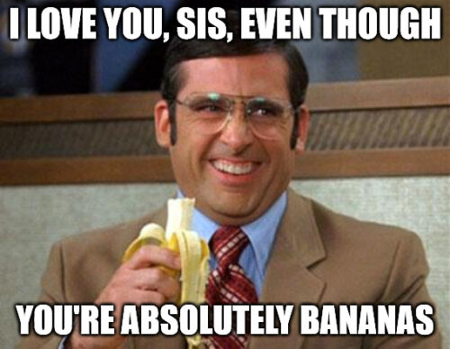 Steve Carell Bananas Sister Meme.