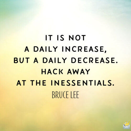 Inspirational Bruce Lee quote to boost your morning.