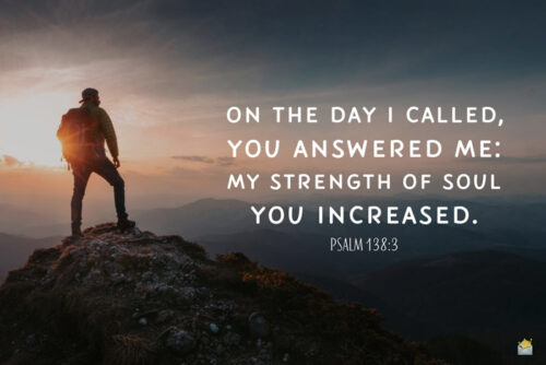 Bible verse for morning inspiration and strength.