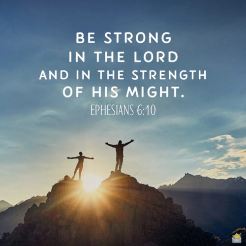 Bible verse for strength. On image for easy sharing.