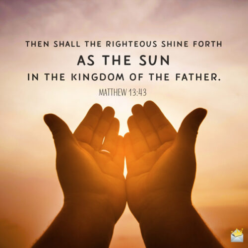 Bible verse for morning inspiration on image for easy sharing.