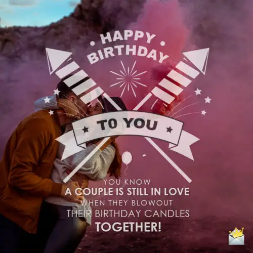 Birthday wish for a couple on image you can share on chats and posts.