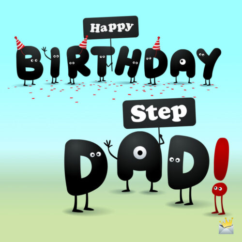 Funny stepfather birthday image.