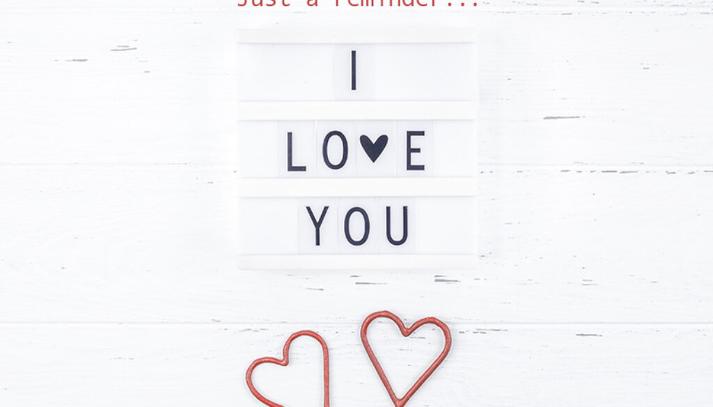 Cute Valentine's day message on image.