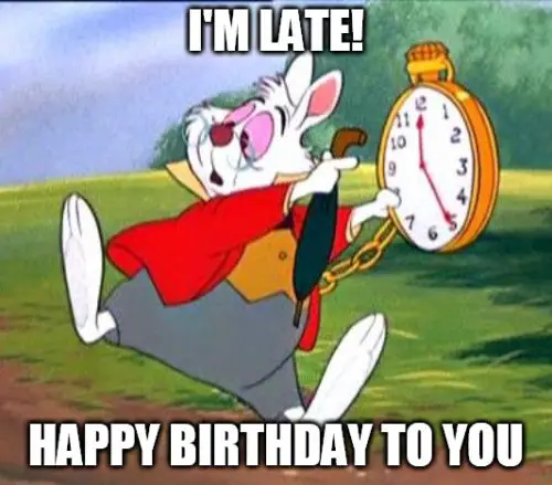 Happy Birthday to you White Rabbit meme