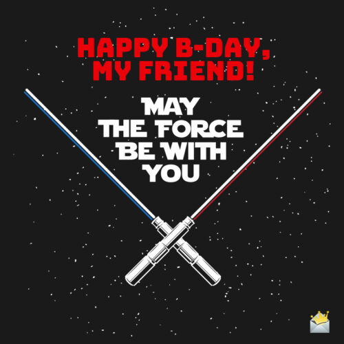 Birthday image for star wars fan.