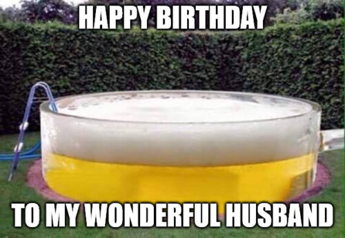 Beer Pool meme for husband's birthday.