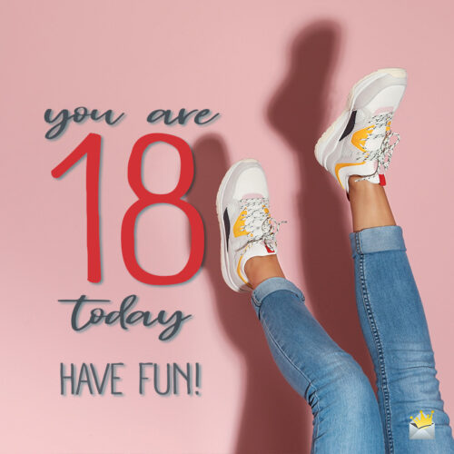 Cute birthday image for 18th birthday.