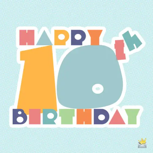 Birthday image for 10th birthday.