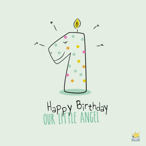 Birthday image for first birthday. 