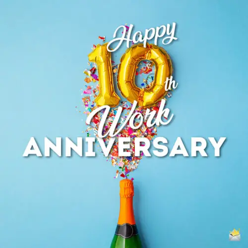 Happy image for 10th work anniversary.