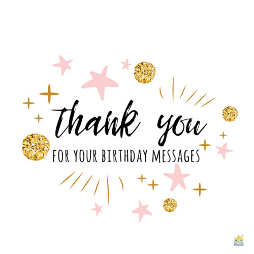 Thank you image for birthday messages.