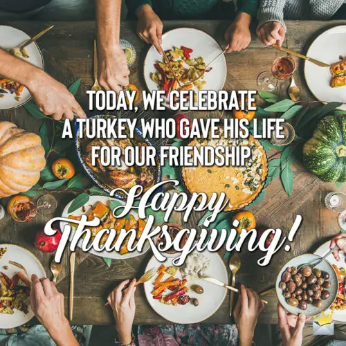 Funny Thanksgiving quote to share with friends.