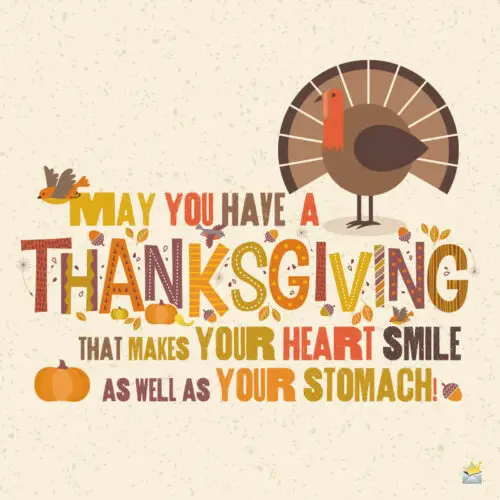 Thanksgiving message to make you smile.