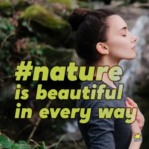 Caption for Instagram nature photos.