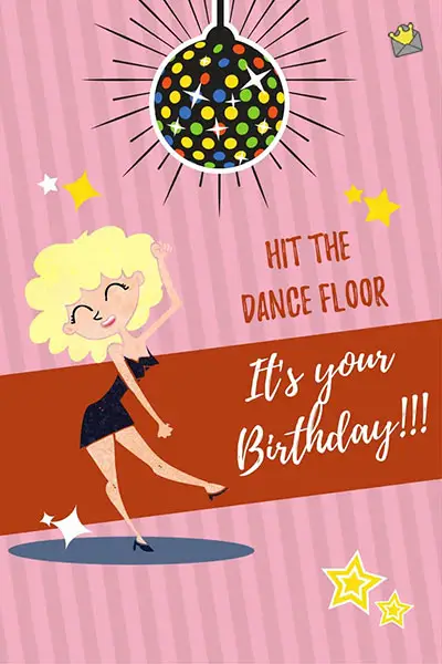 Cute Happy Birthday wish for dancers.